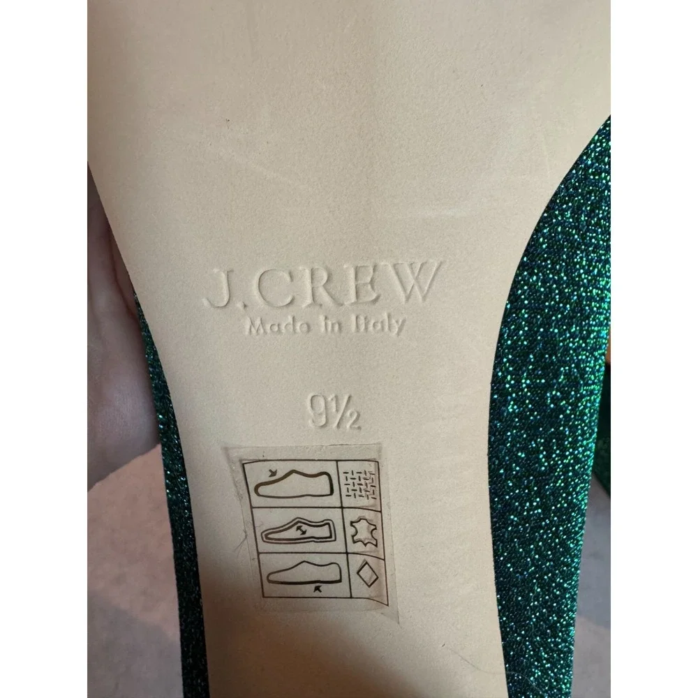 J.Crew Sophia Glitter Pumps – Size 9.5 –‎ Green/Blue/Black